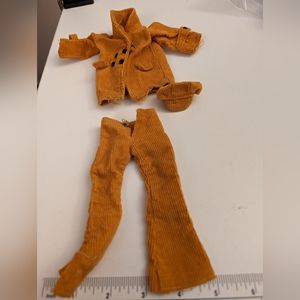 Vtg Barbie Francie Doll Clothing, Maddie Mod corduroy jacket, pants and hat A